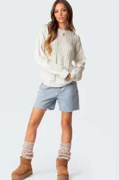Jessy Cable Knit Oversized Sweater