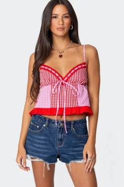 Joanne Mixed Gingham Tank Top