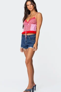 Joanne Mixed Gingham Tank Top