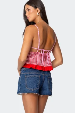 Joanne Mixed Gingham Tank Top