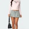 Jodi Denim Bubble Mini Skirt
