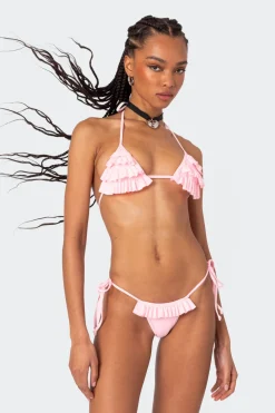 Joelle Ruffled Triangle Bikini Top