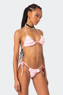 Joelle Ruffled Triangle Bikini Top