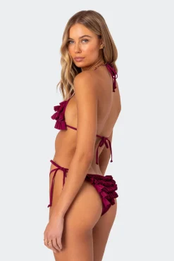 Joelle Ruffled Triangle Bikini Top