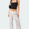Jolene Metallic Low Rise Jeans