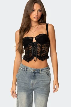 Josslyn Sheer Lace Corset