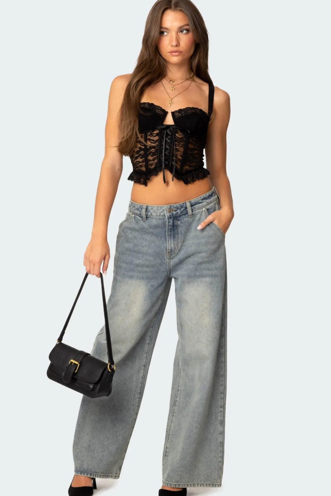 Josslyn Sheer Lace Corset