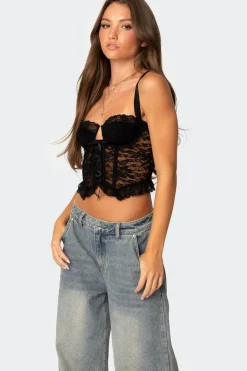 Josslyn Sheer Lace Corset