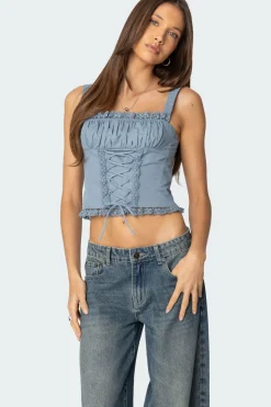 Juliet Ruched Lace Up Corset