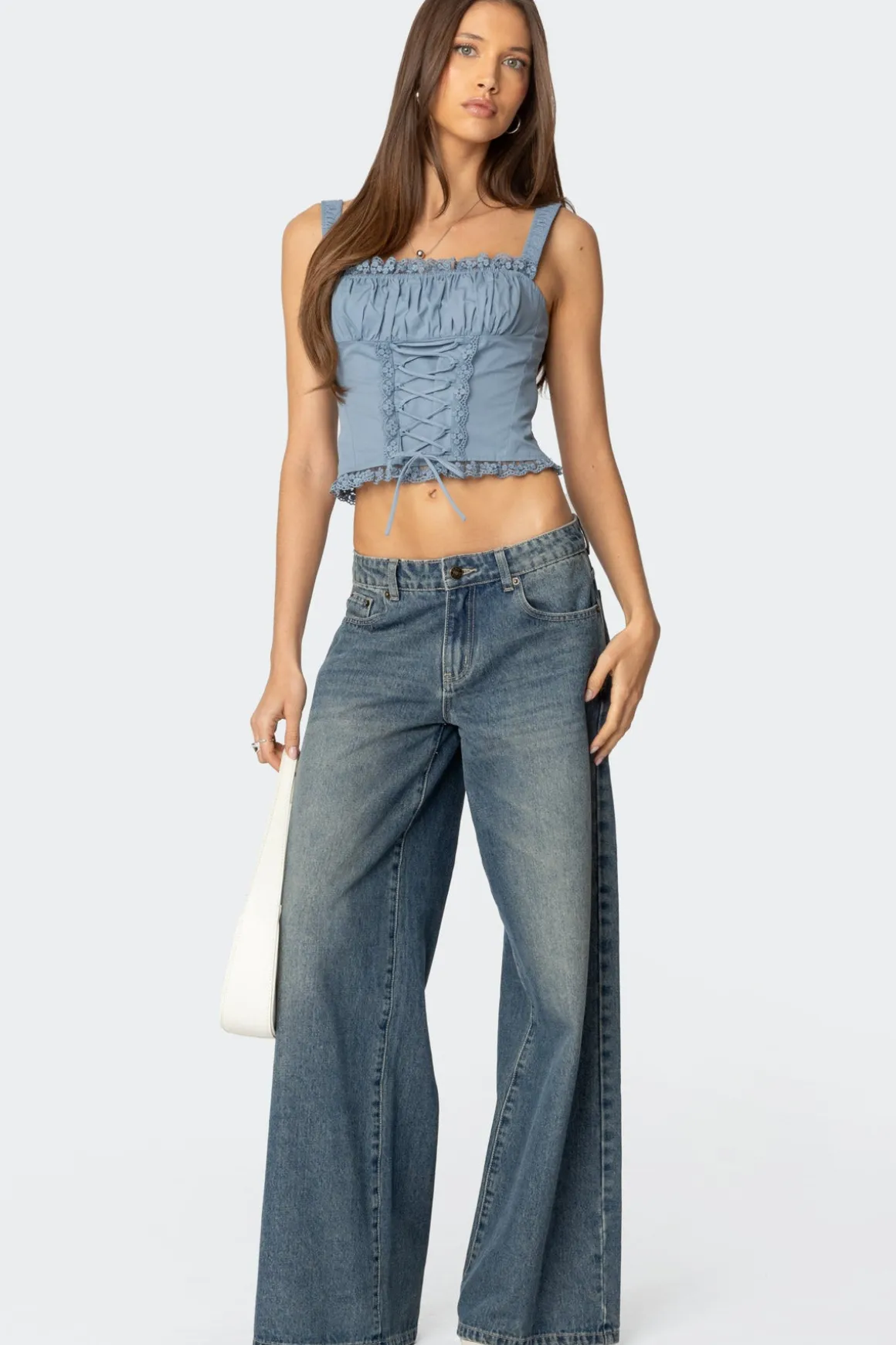 Juliet Ruched Lace Up Corset