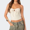 June Tie Front Strapless Corset