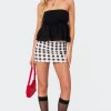 Junie Gingham Printed Mini Skirt