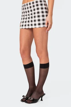 Junie Gingham Printed Mini Skirt