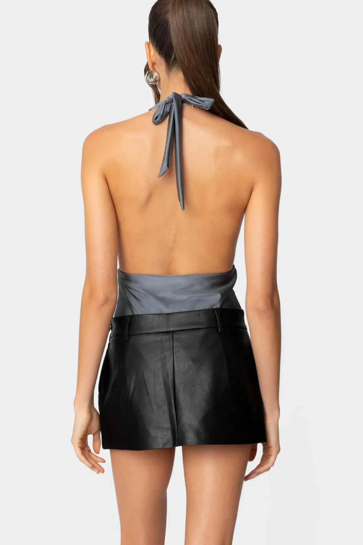Justice Shiny Gathered Bodysuit