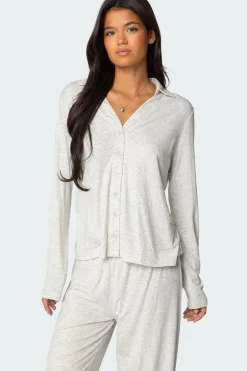 Justina Button Up Top