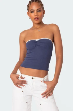 Kacey Strapless Waffle Top