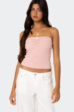 Kacey Strapless Waffle Top