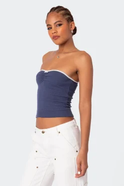 Kacey Strapless Waffle Top