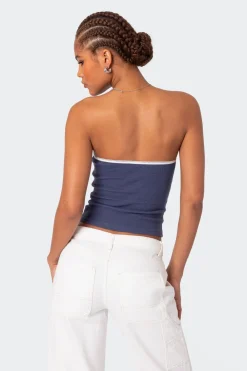 Kacey Strapless Waffle Top