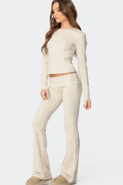 Kaeli Stripey Flared Leggings