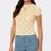 Kaori Sheer Lace T Shirt