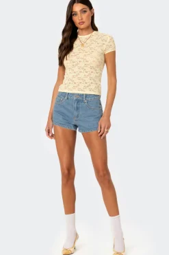 Kaori Sheer Lace T Shirt