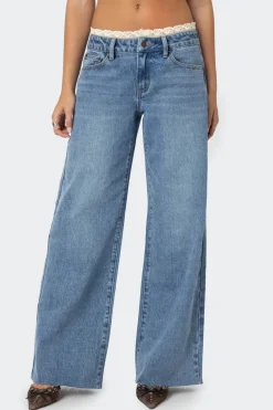 Karlie Lace Trim Jeans