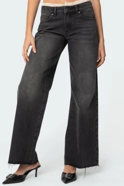 Karlie Lace Trim Jeans