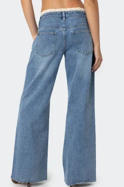 Karlie Lace Trim Jeans