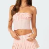 Karmen Gathered Lace Up Corset