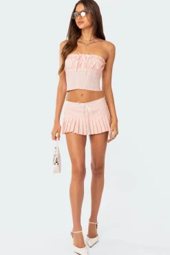 Karmen Gathered Lace Up Corset
