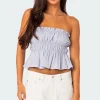 Katherine Linen Look Scrunch Top