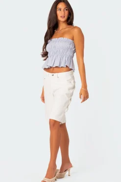 Katherine Linen Look Scrunch Top