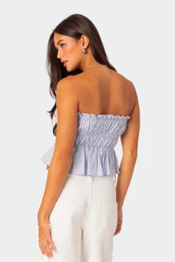 Katherine Linen Look Scrunch Top