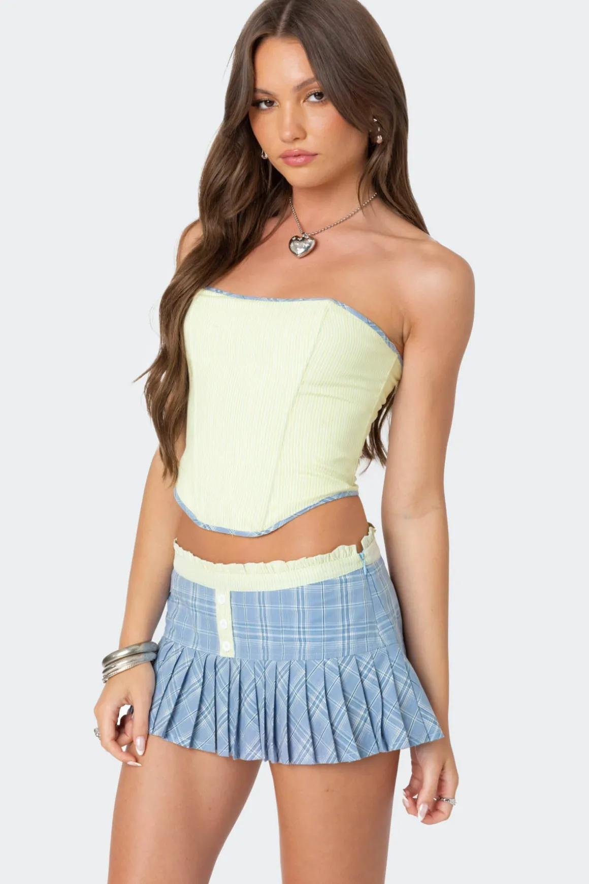 Kayleigh Contrast Pinstripe Corset