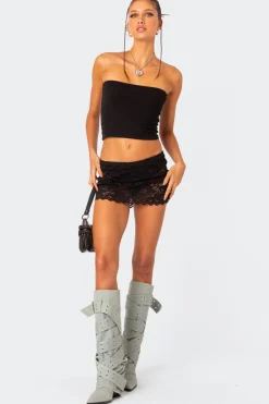 Kaylie Sheer Lace Mini Skirt