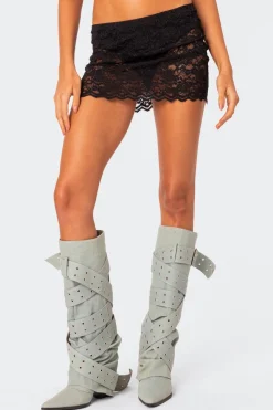 Kaylie Sheer Lace Mini Skirt