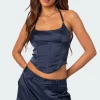 Kelsey Satin Lace Up Corset