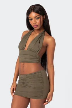 Kenya Gathered Halter Top