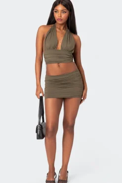 Kenya Gathered Mini Skirt