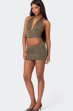 Kenya Gathered Mini Skirt