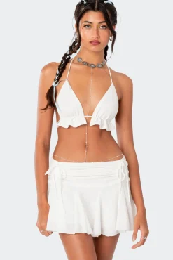 Keoni Ruffle Triangle Bra Top