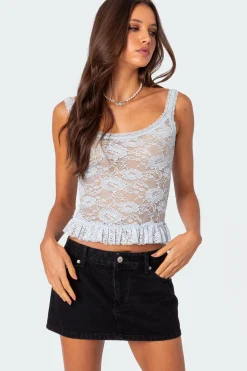 Kerry Sheer Lace Tank Top