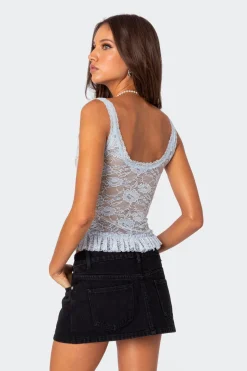 Kerry Sheer Lace Tank Top