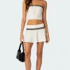 Khloe Lacey Ribbon Knit Mini Skirt