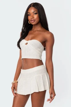 Kiera Twist Front Knit Tube Top