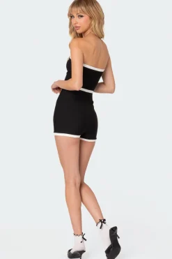 Kit Contrast Ribbed Romper