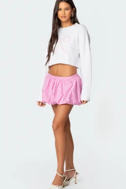 Knit Bow Cropped Sweater