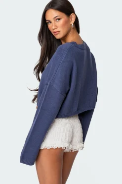 Knit Bow Cropped Sweater