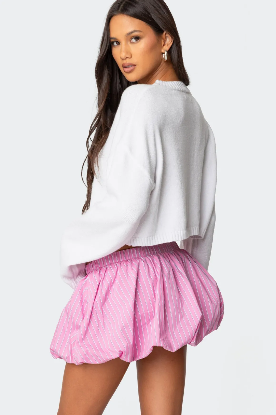 Knit Bow Cropped Sweater
